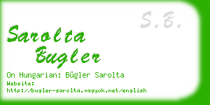 sarolta bugler business card
